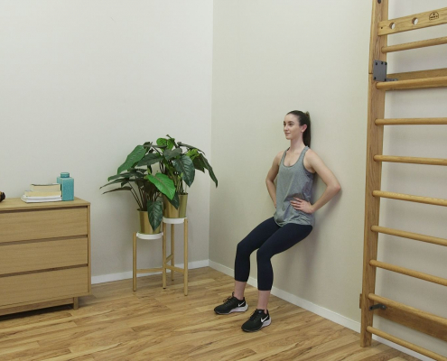 Wall Squat For Knee Pain Robina Physio