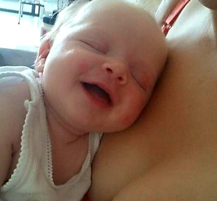 Happy Baby Smiling Mastitis