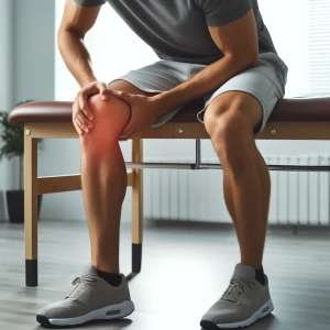 Person holding knee with knee pain
